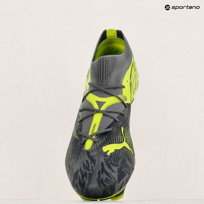 PUMA Future 7 Match Rush FG/AG strong grey/cool dark grey/electric lime football boots 16