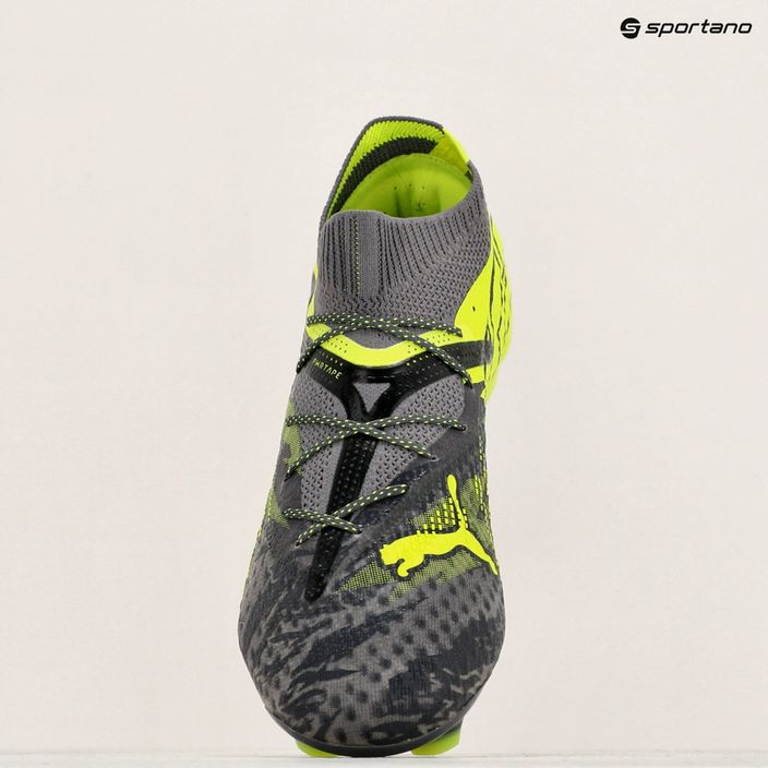 PUMA Future 7 Ultimate Rush FG/AG strong grey/cool dark grey/electric lime football boots 16