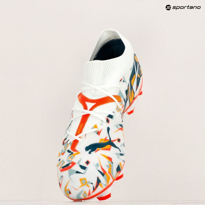 PUMA Future 7 Match Creativity FG/AG white/ocean tropic/turquoise surf/hot heat/sunstream football boots 16