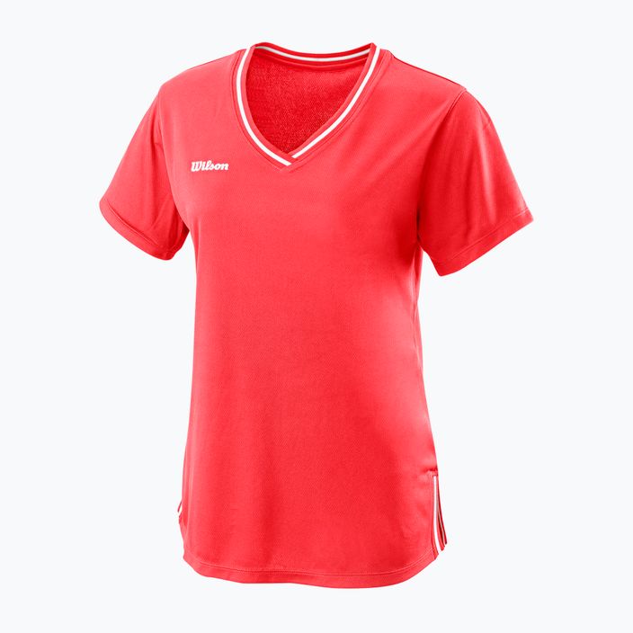 Women's tennis shirt Wilson Team II V-Neck orange WRA795309
