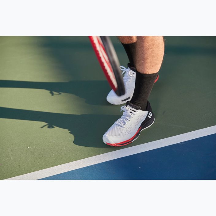 Men's tennis shoes Wilson Rush Pro Ace white/red/poppy red 11