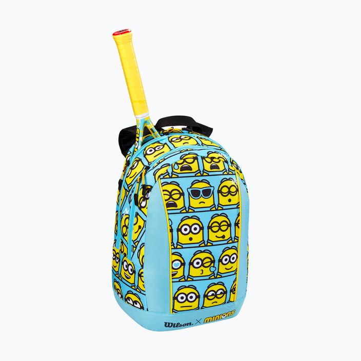 Wilson Minions 2.0 Team blue yellow black children's tennis backpack 6