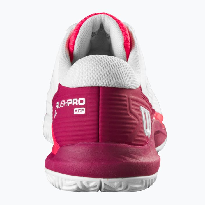 Wilson Rush Pro Ace JR children's tennis shoes white/beet red/diva pink 7