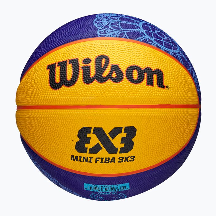 Children's basketball Wilson Fiba 3X3 Mini Paris 2004 blue/yellow size 3