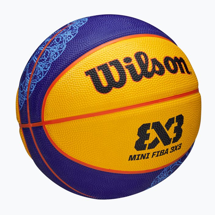 Children's basketball Wilson Fiba 3X3 Mini Paris 2004 blue/yellow size 3 2