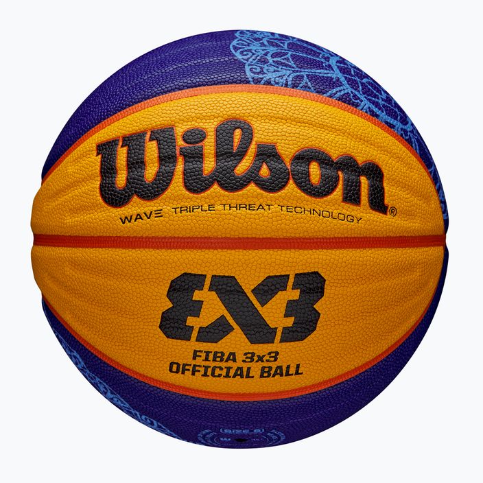 Wilson Fiba 3x3 Game Ball Paris Retail basketball 2024 blue/yellow size 6