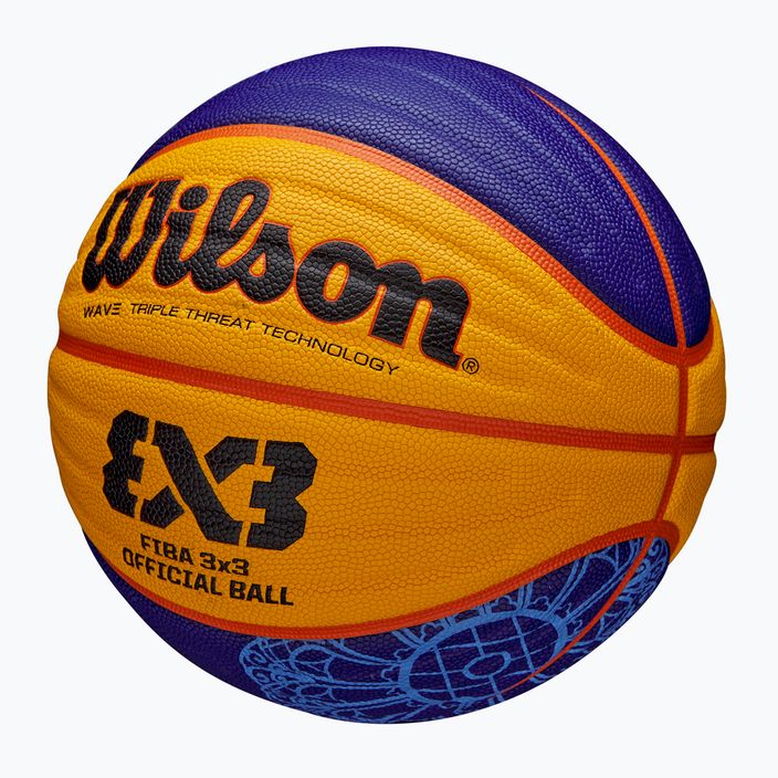 Wilson Fiba 3x3 Game Ball Paris Retail basketball 2024 blue/yellow size 6 3