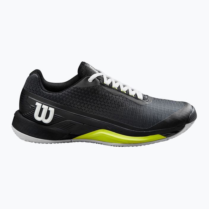 Men's tennis shoes Wilson Rush Pro 4.0 Clay black/white/safety yellow 9