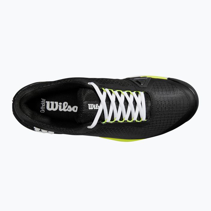 Men's tennis shoes Wilson Rush Pro 4.0 Clay black/white/safety yellow 12