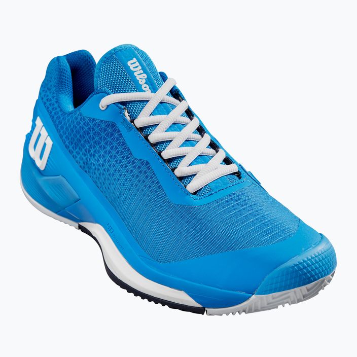 Wilson Rush Pro 4.0 Clay men's tennis shoes french blue/white/navy blazer 8