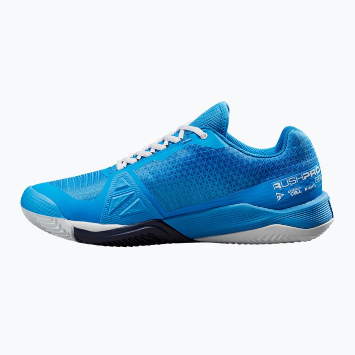 Wilson Rush Pro 4.0 Clay men's tennis shoes french blue/white/navy blazer 10