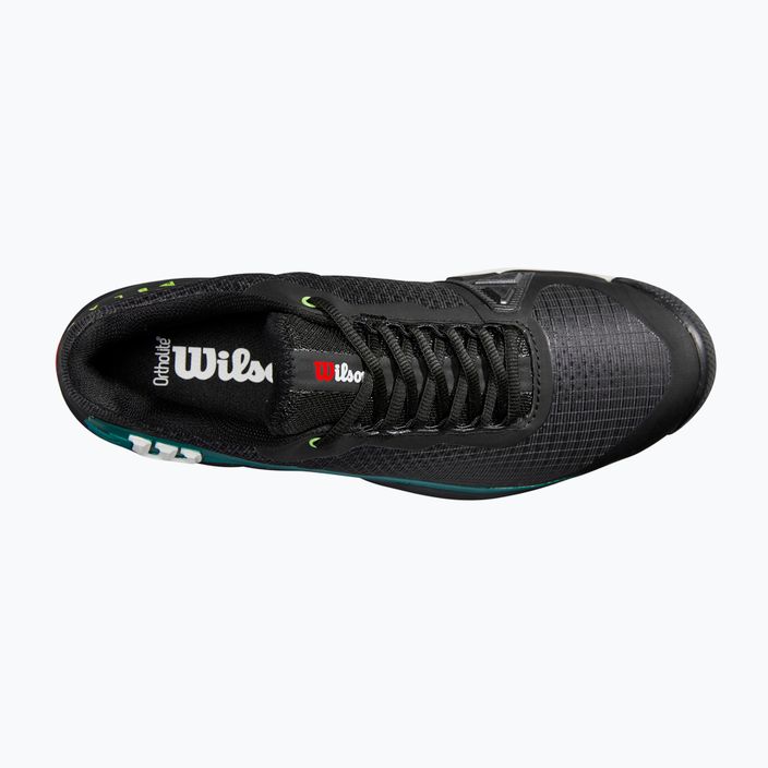 Wilson Rush Pro 4.0 Blade Clay men's tennis shoes black/black/deep teal 12