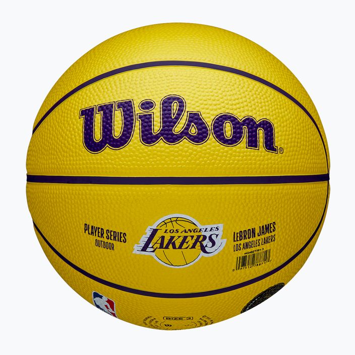 Wilson NBA Player Icon Mini Lebron yellow size 3 children's basketball 5