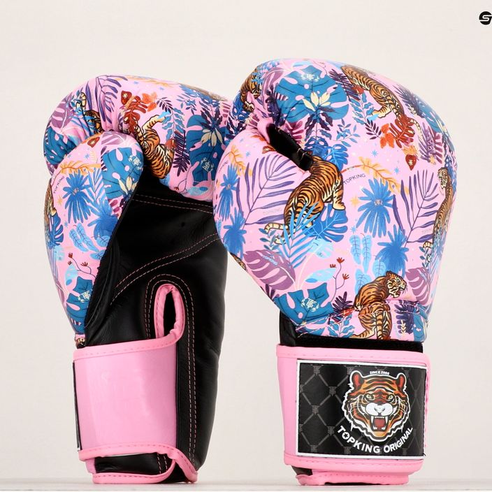 Top King Boxing Wild Tiger black/pink boxing gloves 6