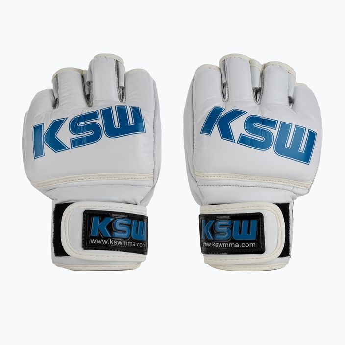 KSW grappling gloves leather white