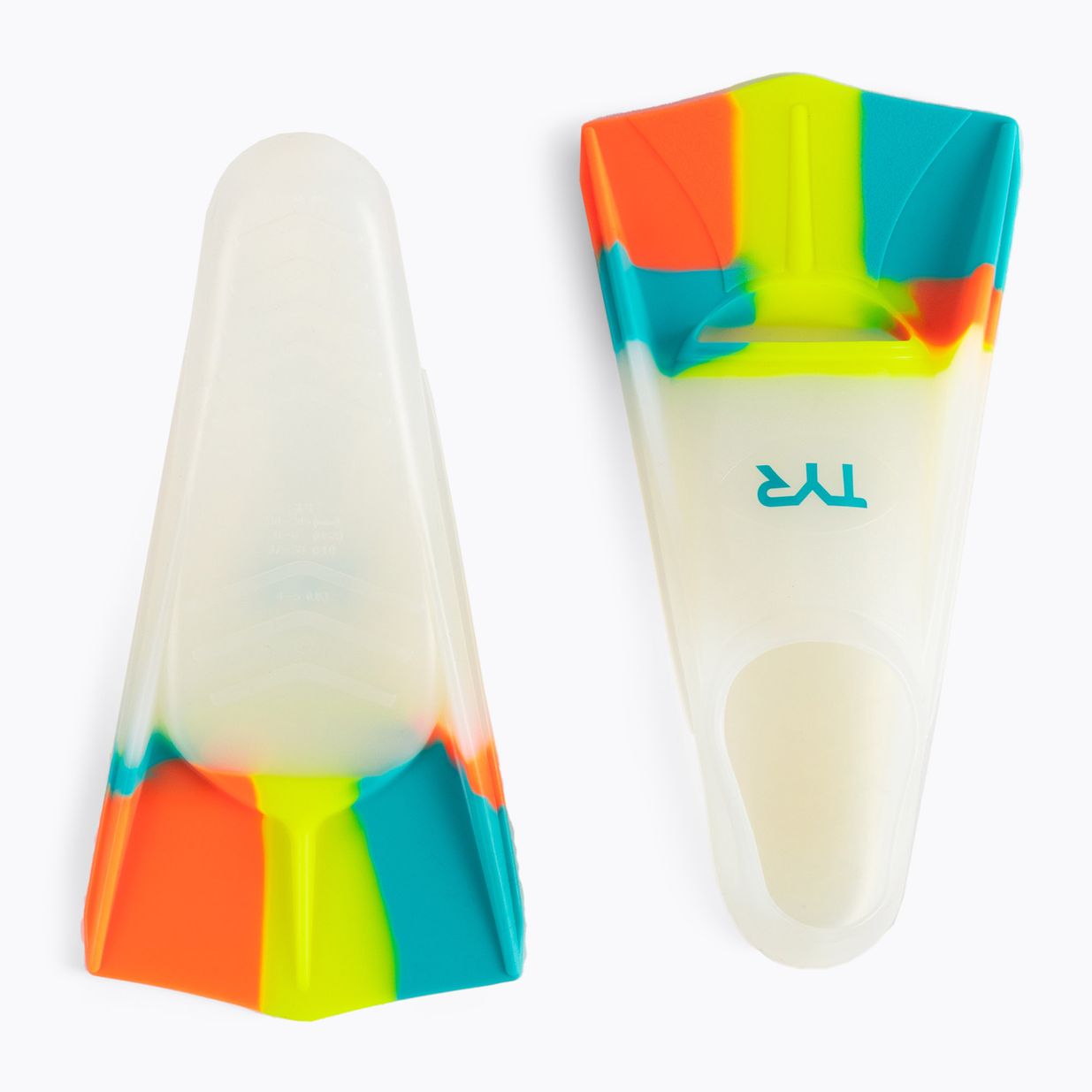 TYR Stryker Silicone white and colour swim fins LFSTRKR 2