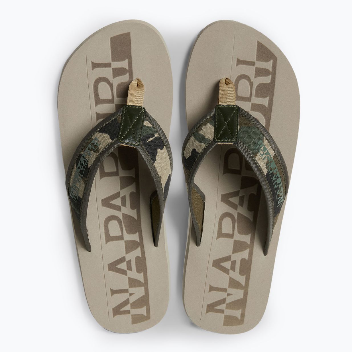 Men's Napapijri NP0A4FTSCW mineral beige flip flops 13