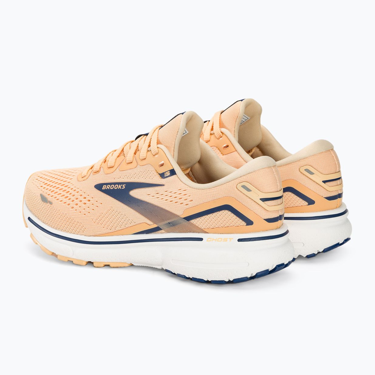 Brooks Ghost 15 women's running shoes apricot/estate blue/white 4