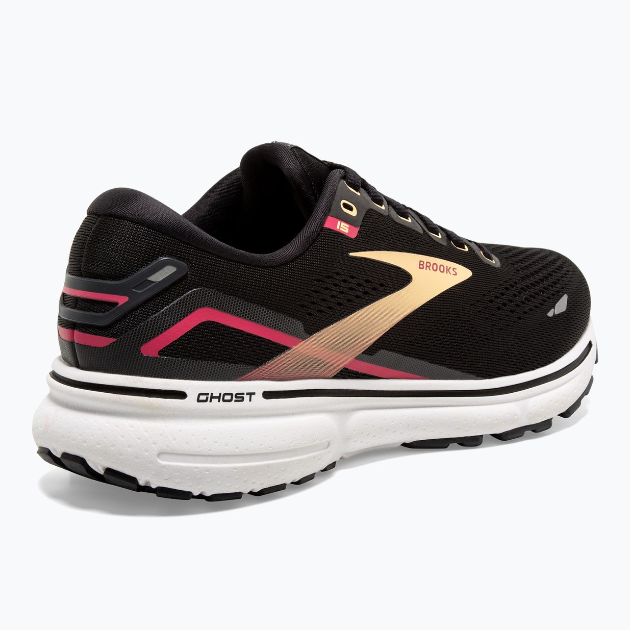 Brooks Ghost 15 women's running shoes black/orange/raspberry 10