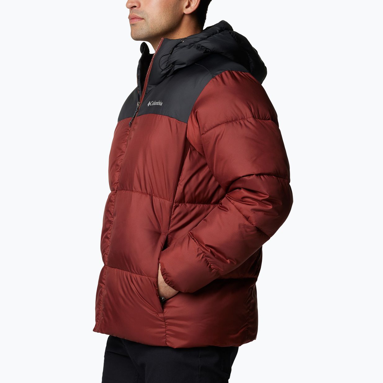 Men's Columbia Puffect II Hooded down jacket spice/ black 3