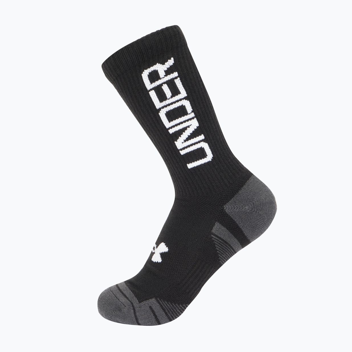 Under Armour Perf Tech Nov Crew 3P training socks black/black/white 3