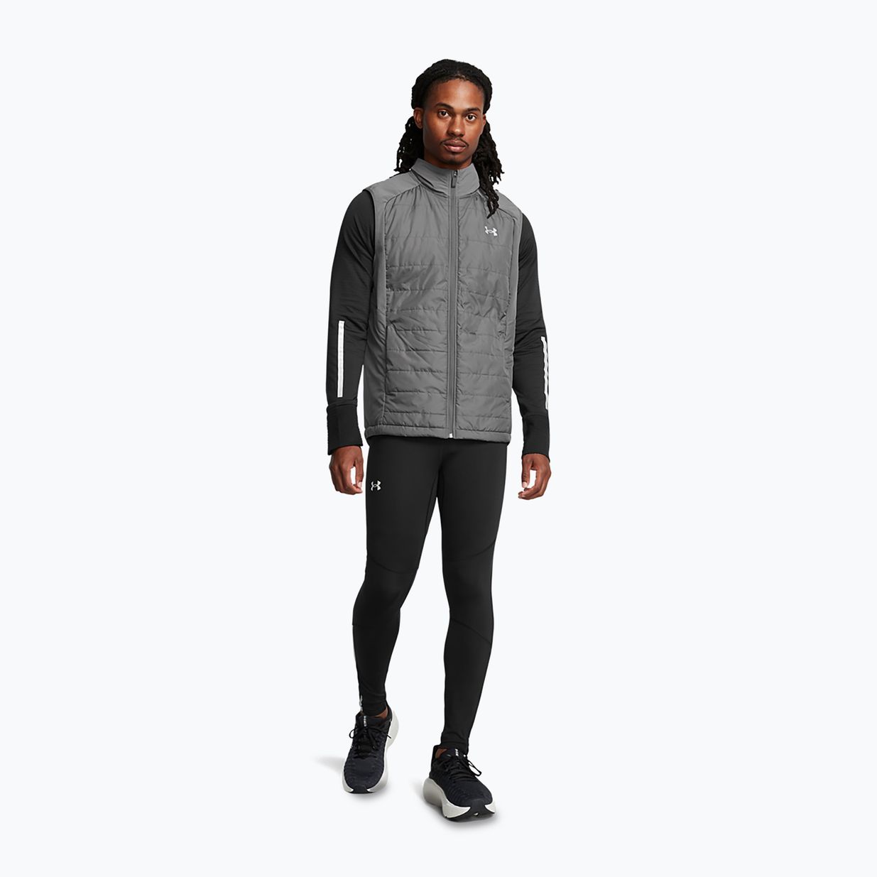 Men's Under Armour Storm Session Run Vest castlerock/reflective running sleeve