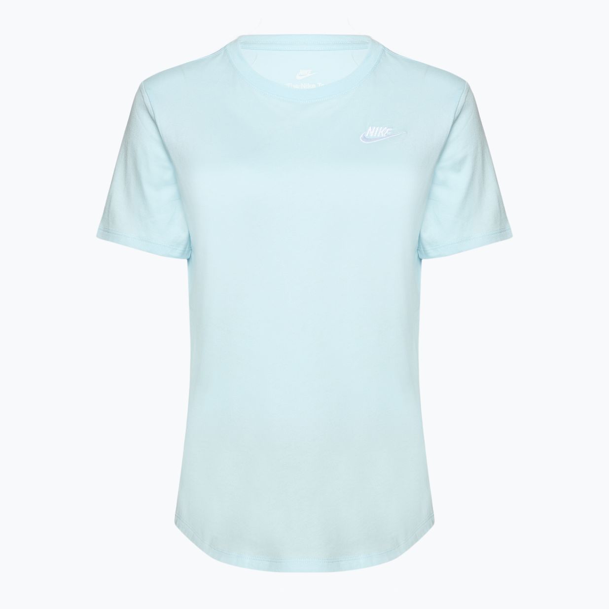 Nike Sportswear Club Essentials women's t-shirt glacier blue/white