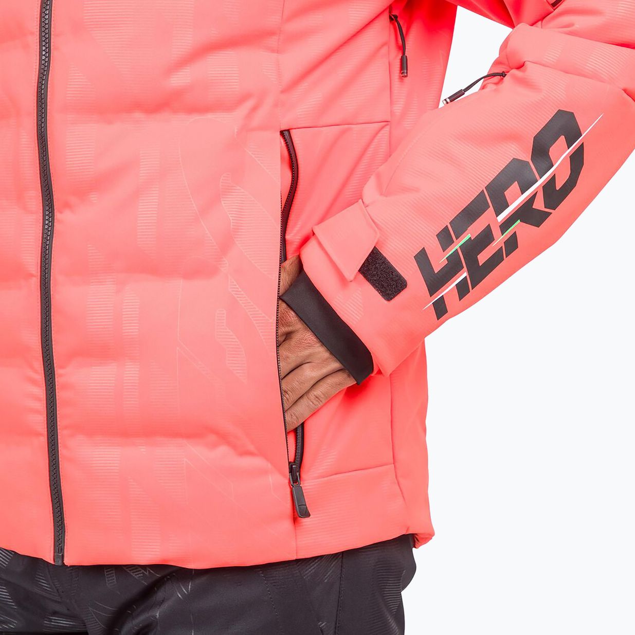 Men's Rossignol Hero Depart neon red ski jacket 6