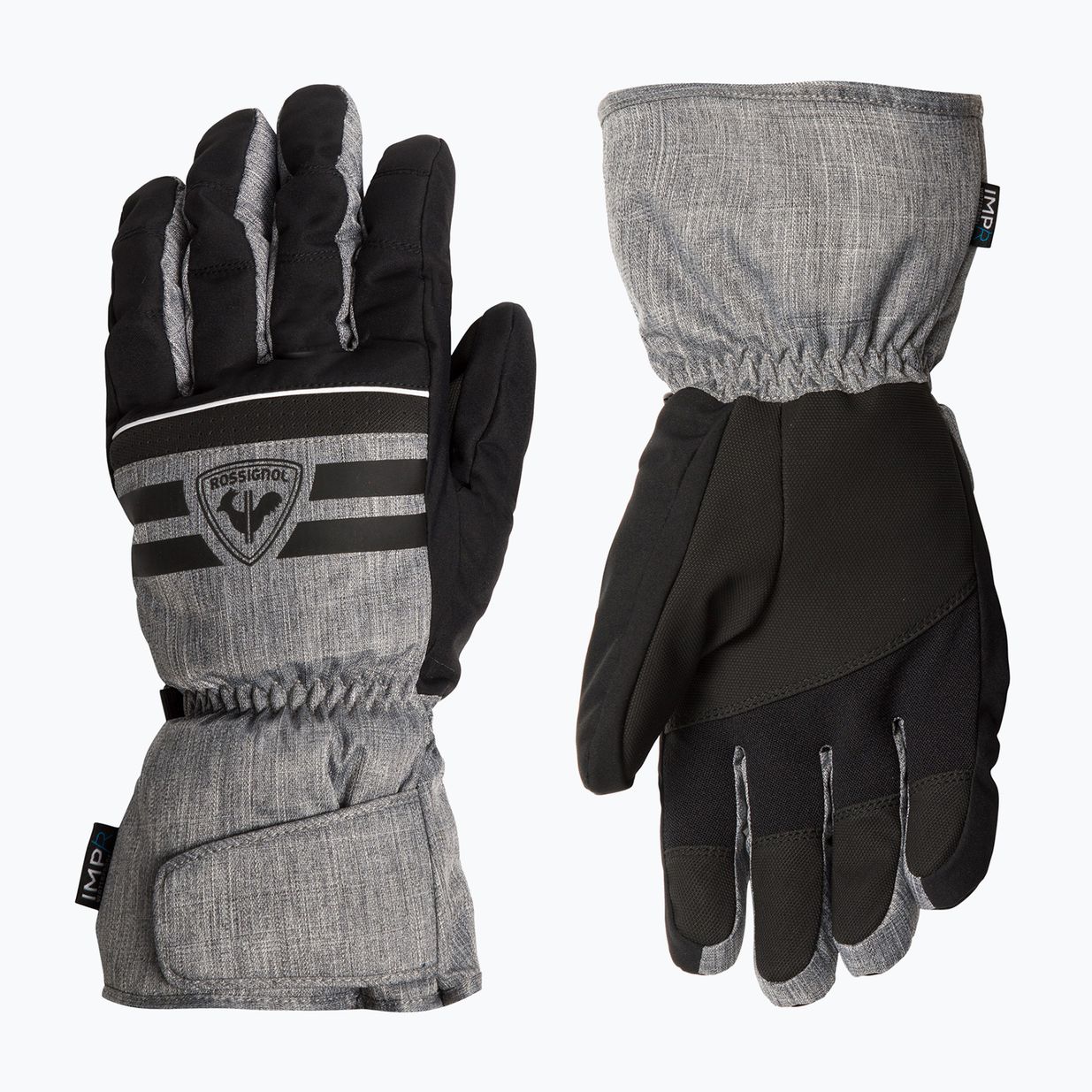 Men's Rossignol Tech Impr heather grey ski gloves