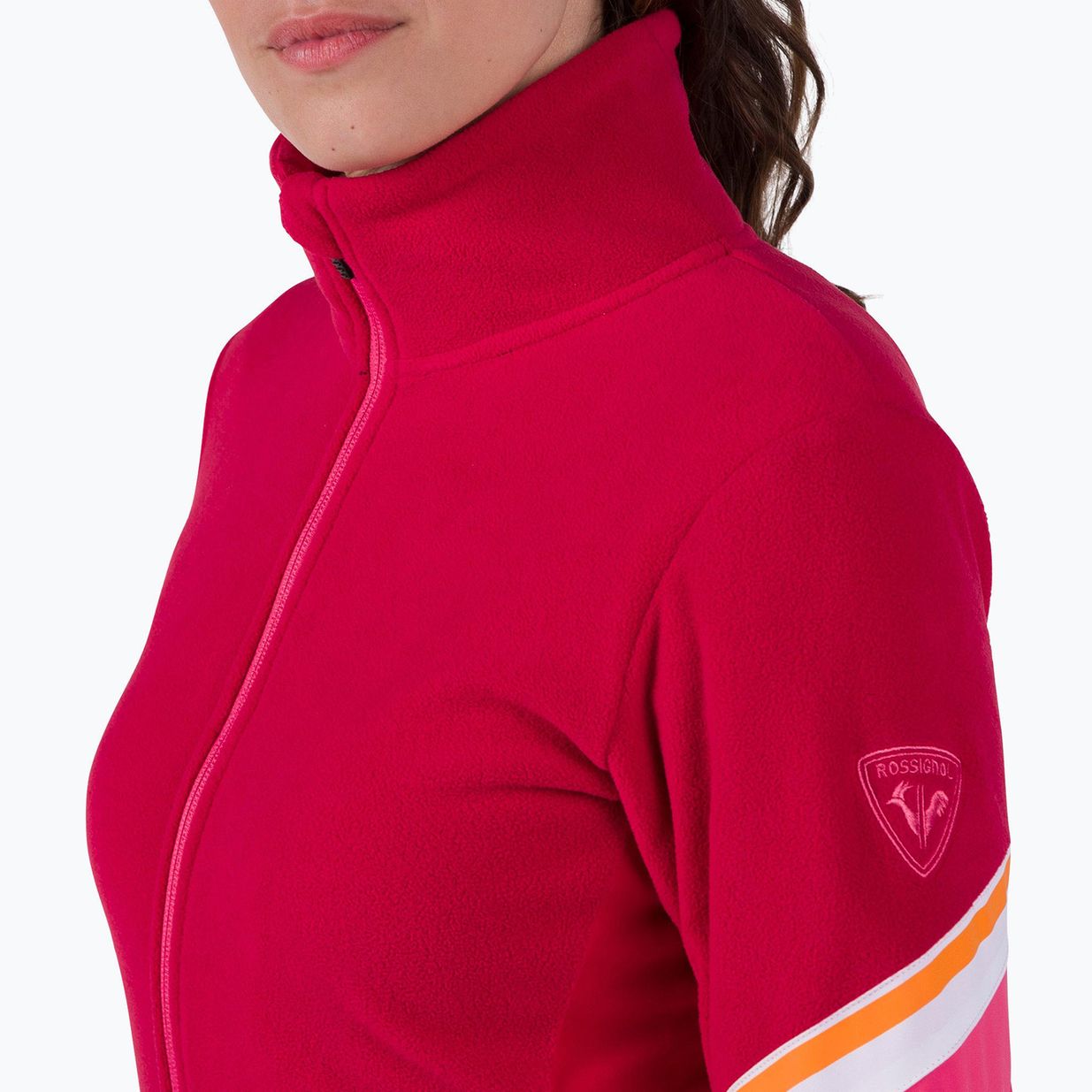 Women's Rossignol Strawpile Fleece Fz ruby red sweatshirt 4