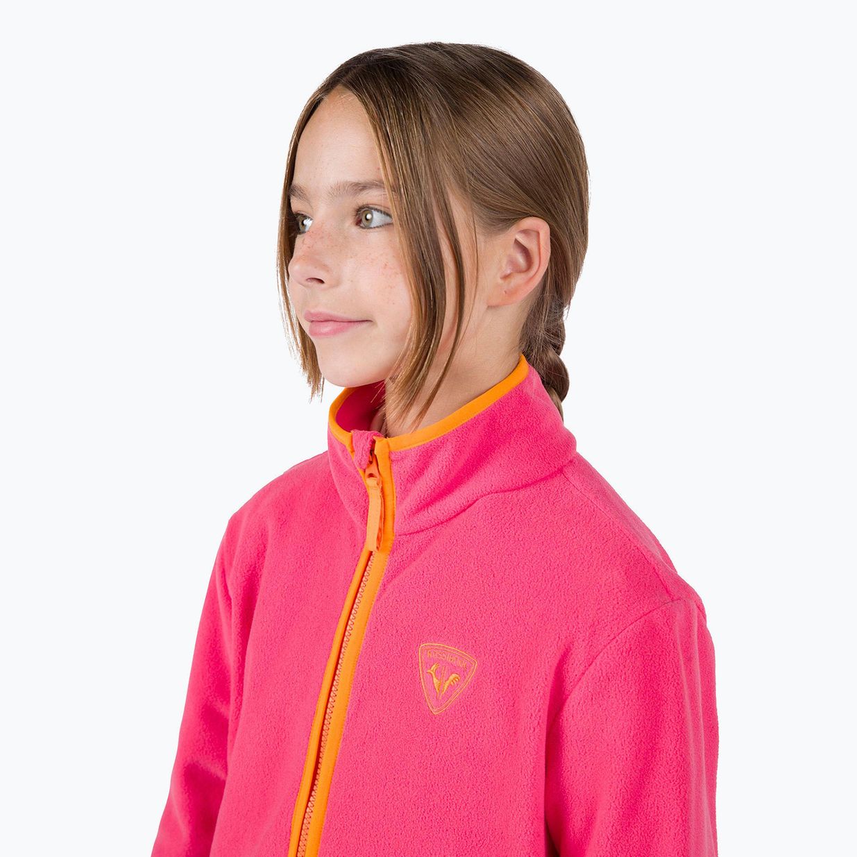 Children's Rossignol Jr Strawpile Fleece Fz tea rose sweatshirt 4