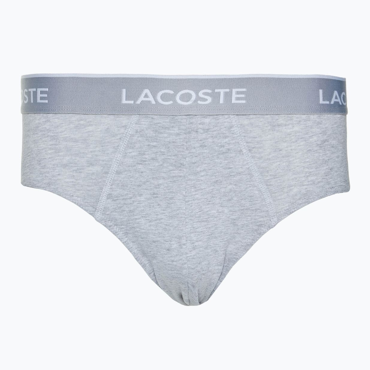 Lacoste men's briefs 8H3472 3 pairs black/white/silver chine 3