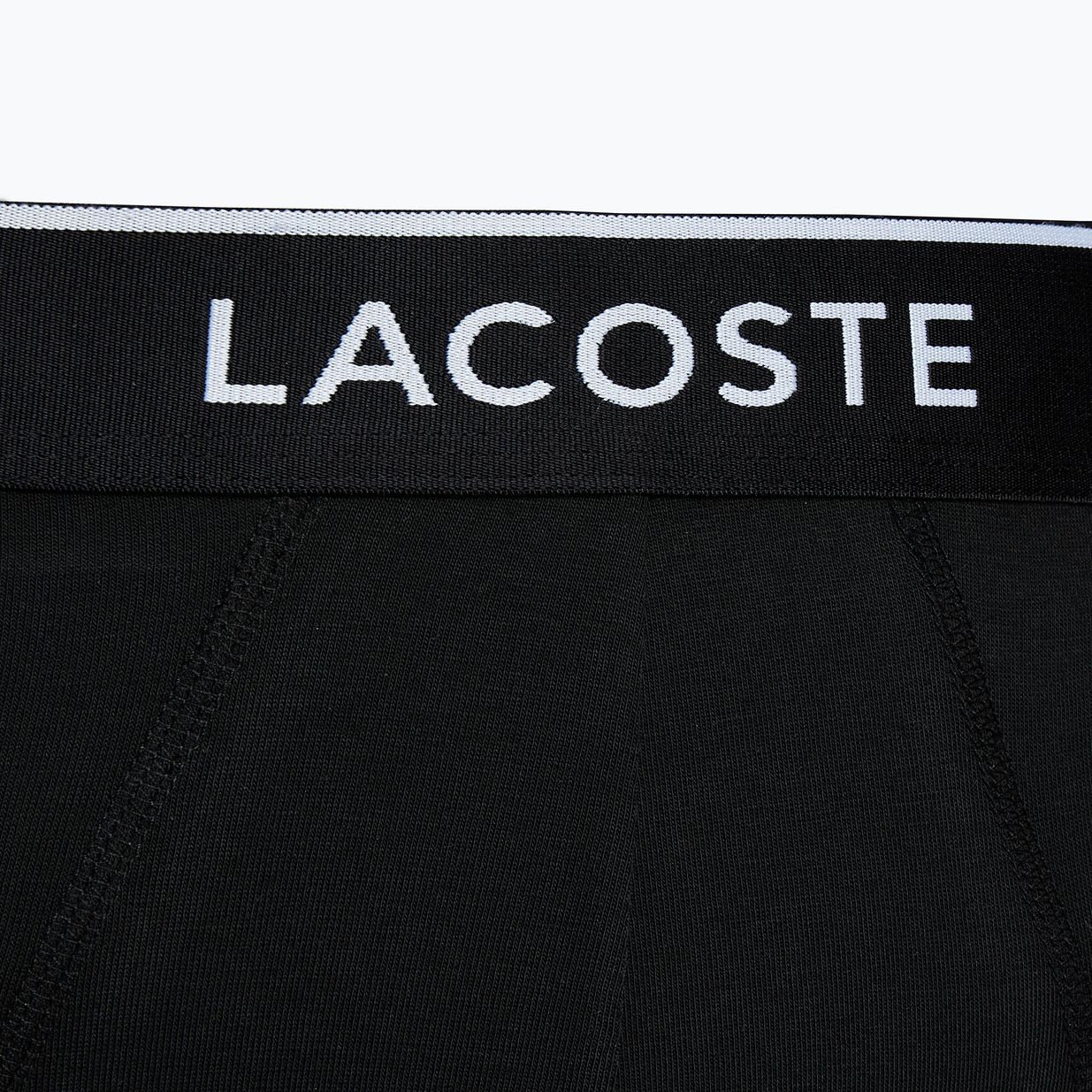 Lacoste men's briefs 8H3472 3 pairs black/white/silver chine 6