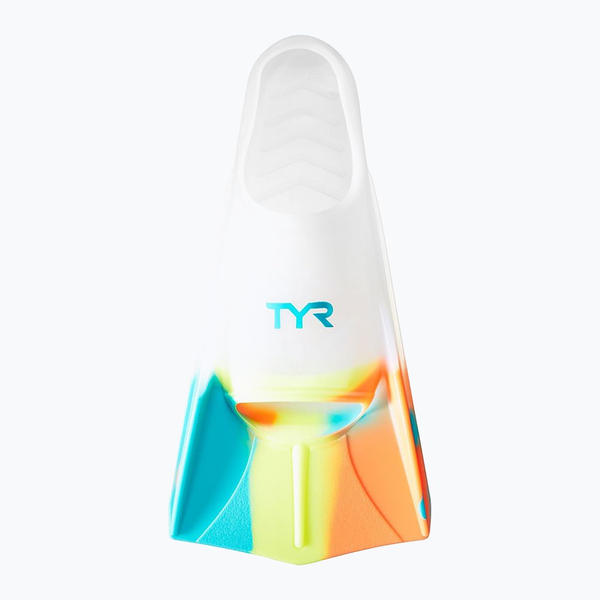 TYR Stryker Silicone white and colour swim fins LFSTRKR 5