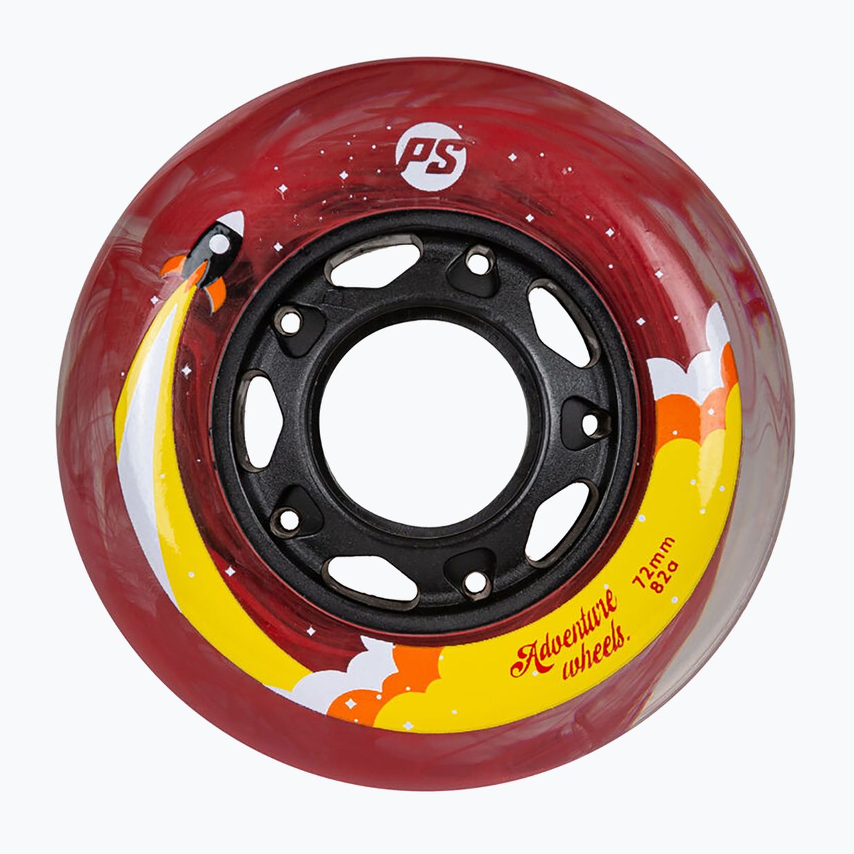 Powerslide Adventure children's rollerblade wheels 72/82A 4 pcs red cloud