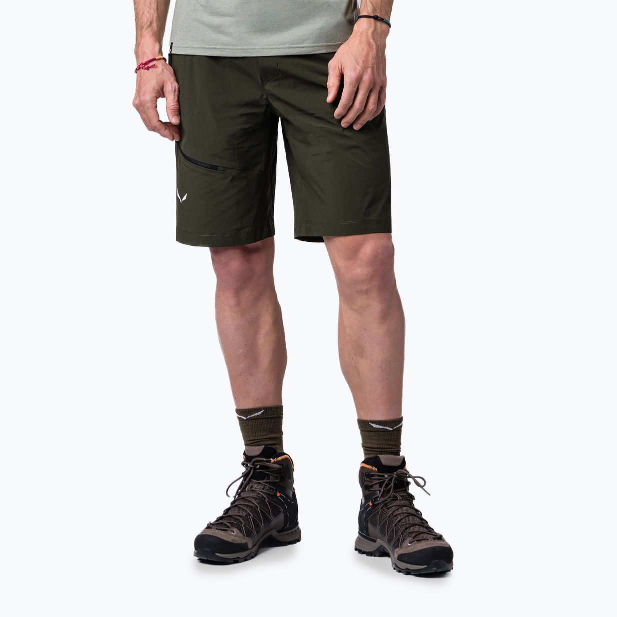 Salewa men's trekking shorts Puez 4 dark olive