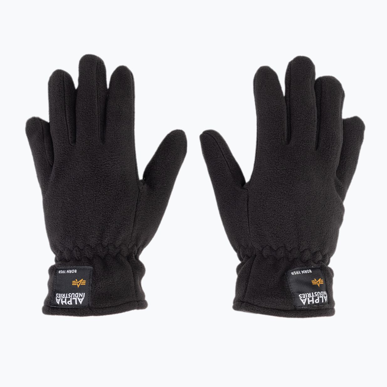 Alpha Industries Label Fleece set cap + gloves black 6