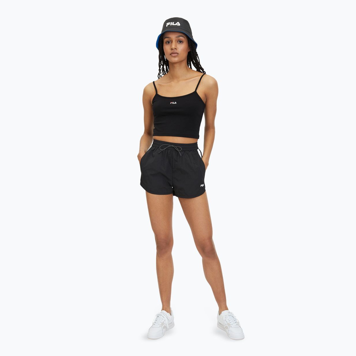 Women's FILA Loni Cropped Spaghetti black T-shirt 2