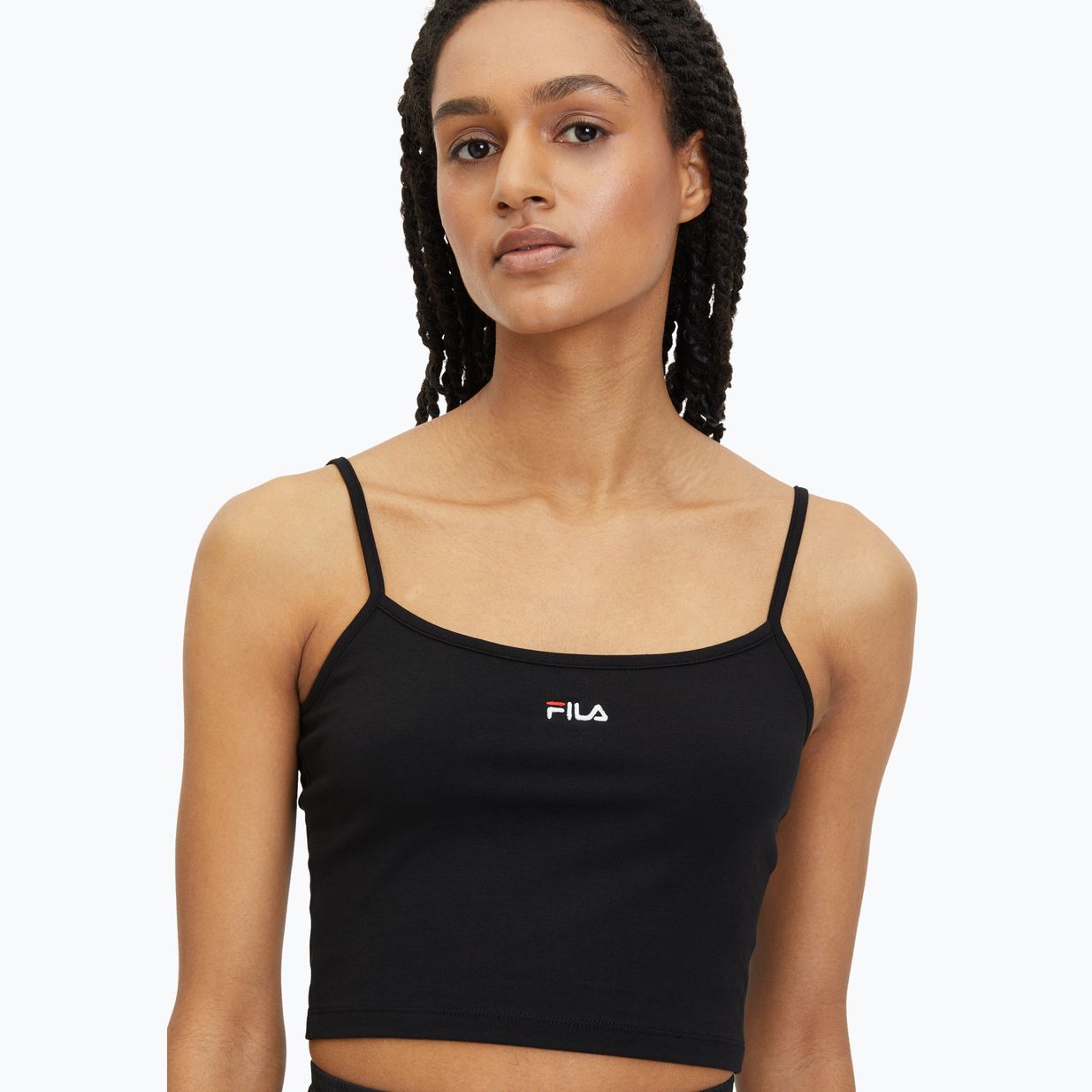 Women's FILA Loni Cropped Spaghetti black T-shirt 4