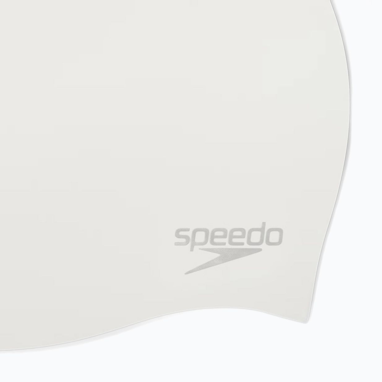 Speedo Plain Moulded Silicone swimming cap white/silver 3