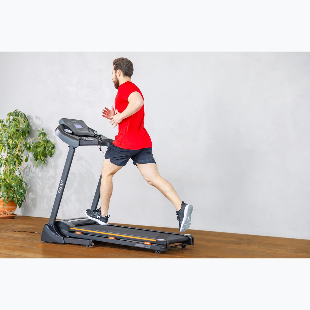 TREXO X200 electric treadmill black 4