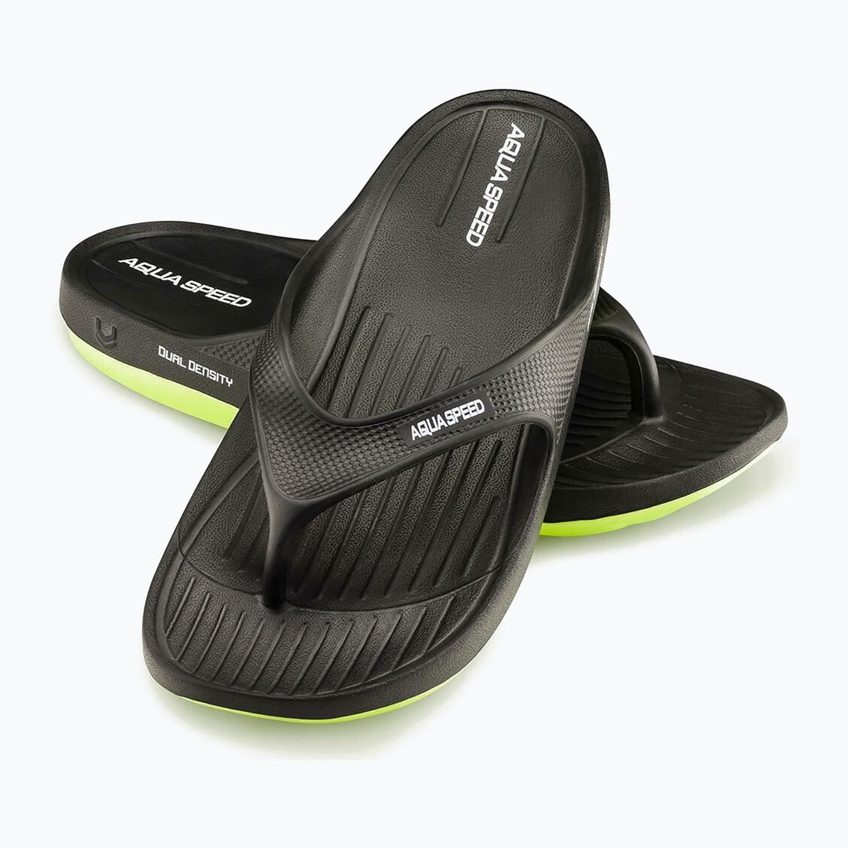 Men's AQUA-SPEED Alcano flip flops black/green 9