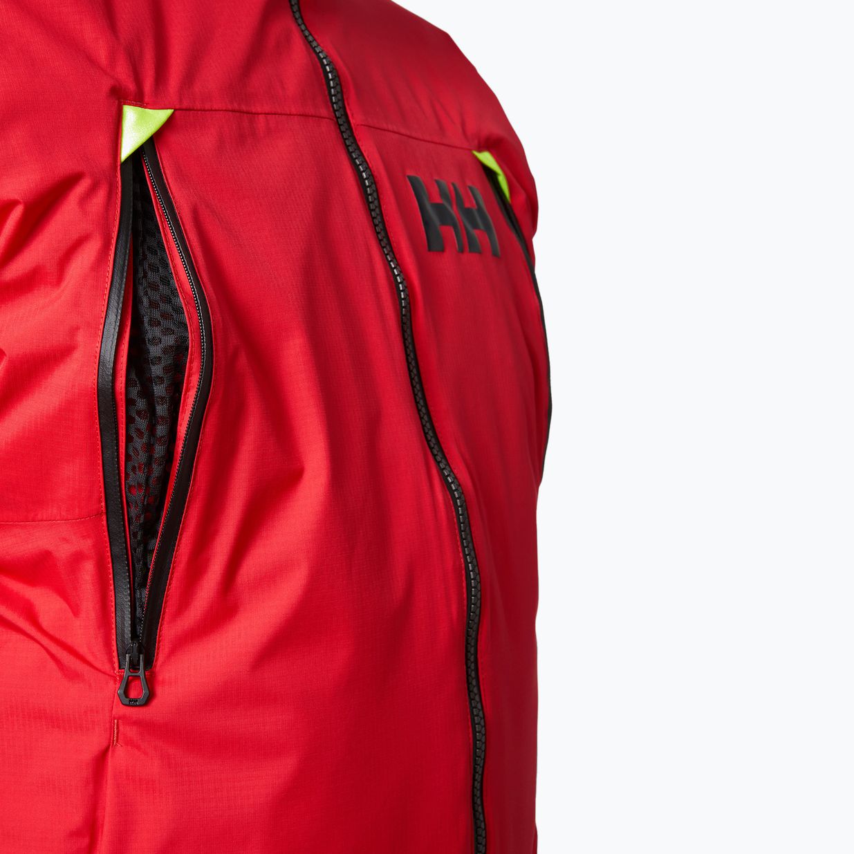 Helly Hansen Aegir H2Flow Midlayer sailing jacket alert red 3