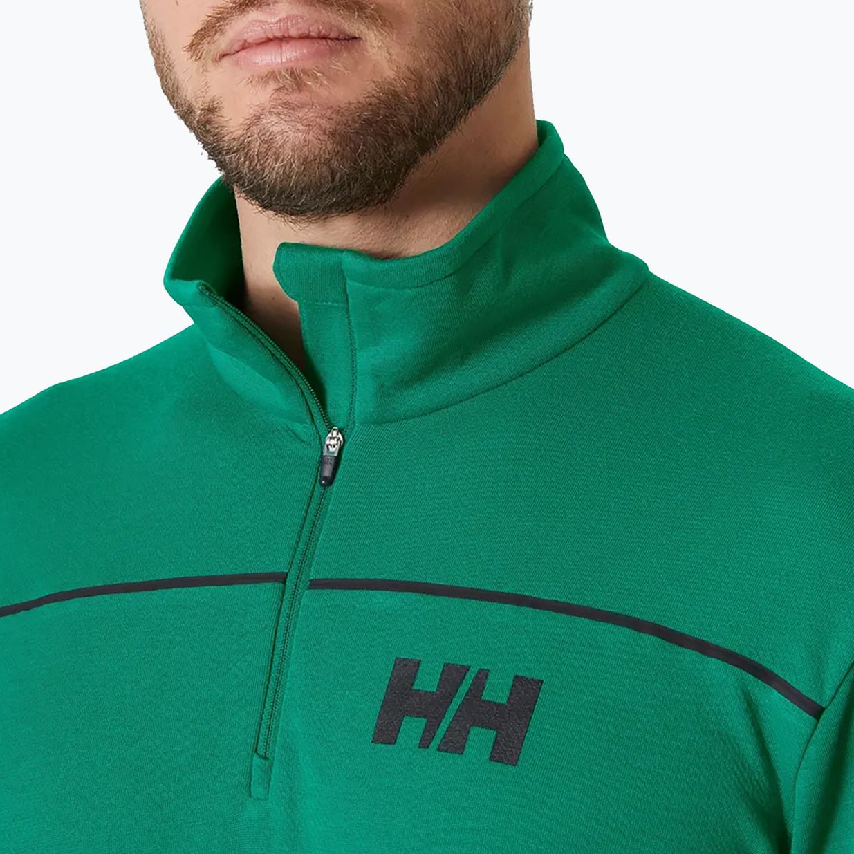 Men's Helly Hansen HP 1/2 Zip Pullover sailing sweatshirt emerald 3