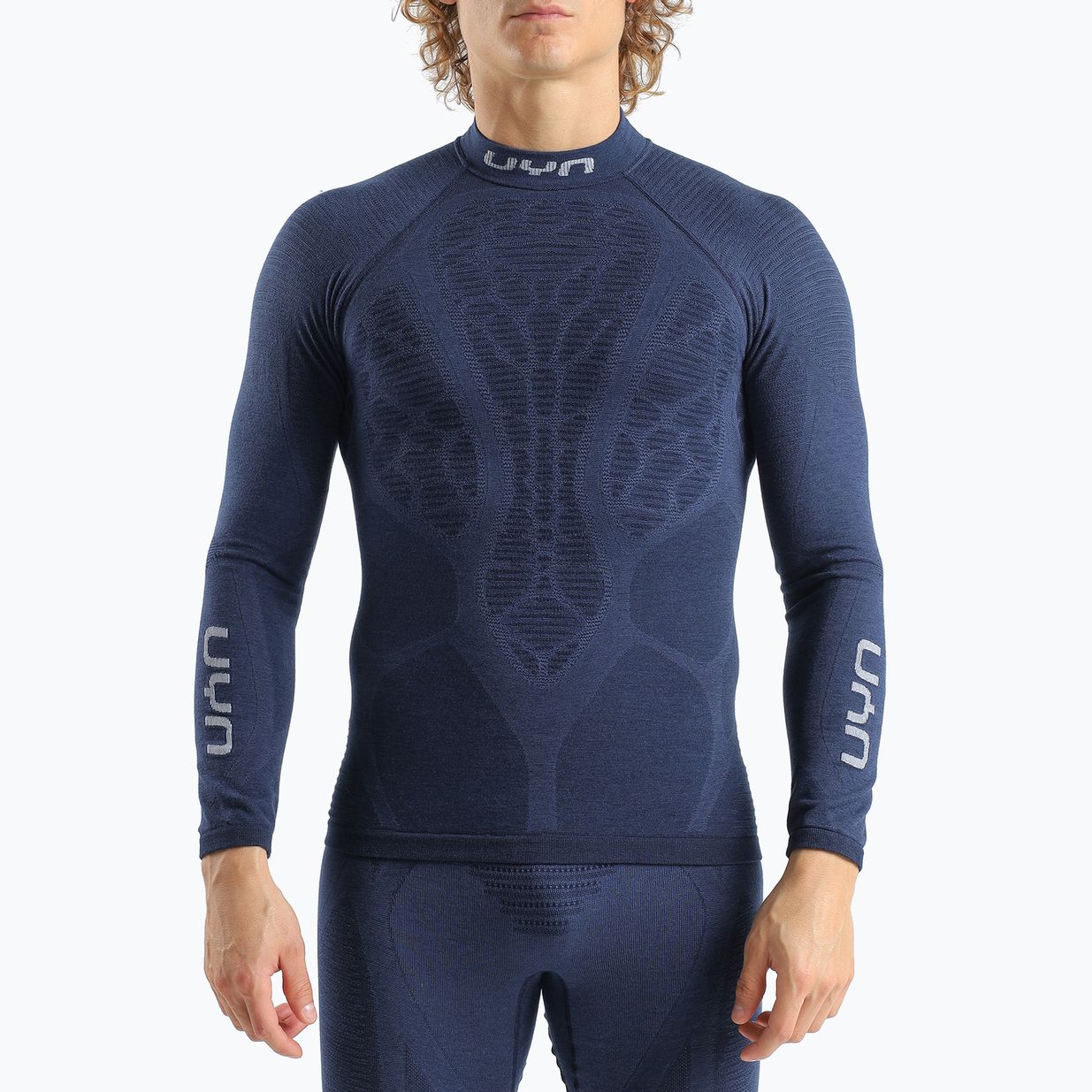 Men's UYN Elevatyon Biomorph LS Turtle Neck thermal longsleeve indaco