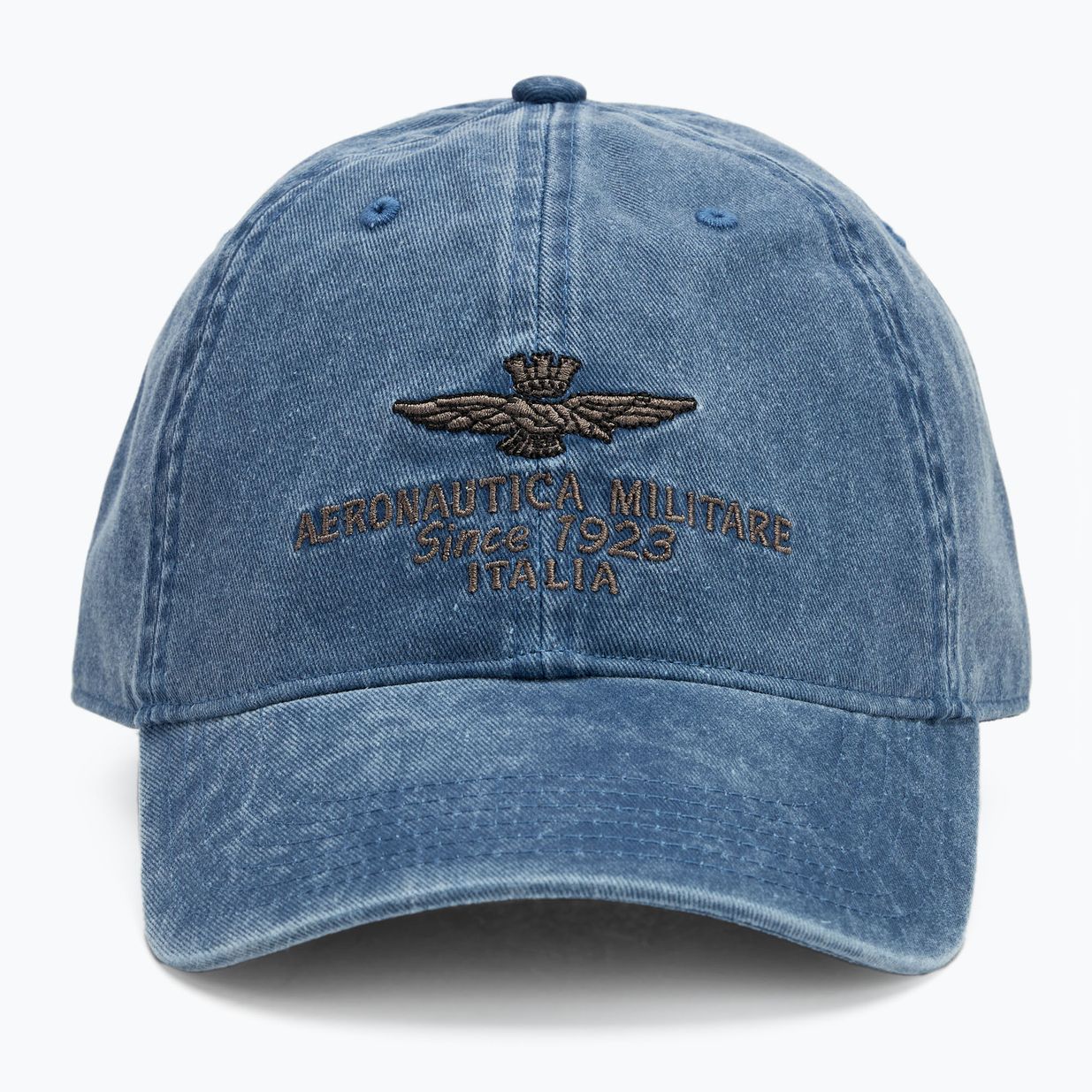 Men's Aeronautica Militare Pigment Treated blue navy baseball cap