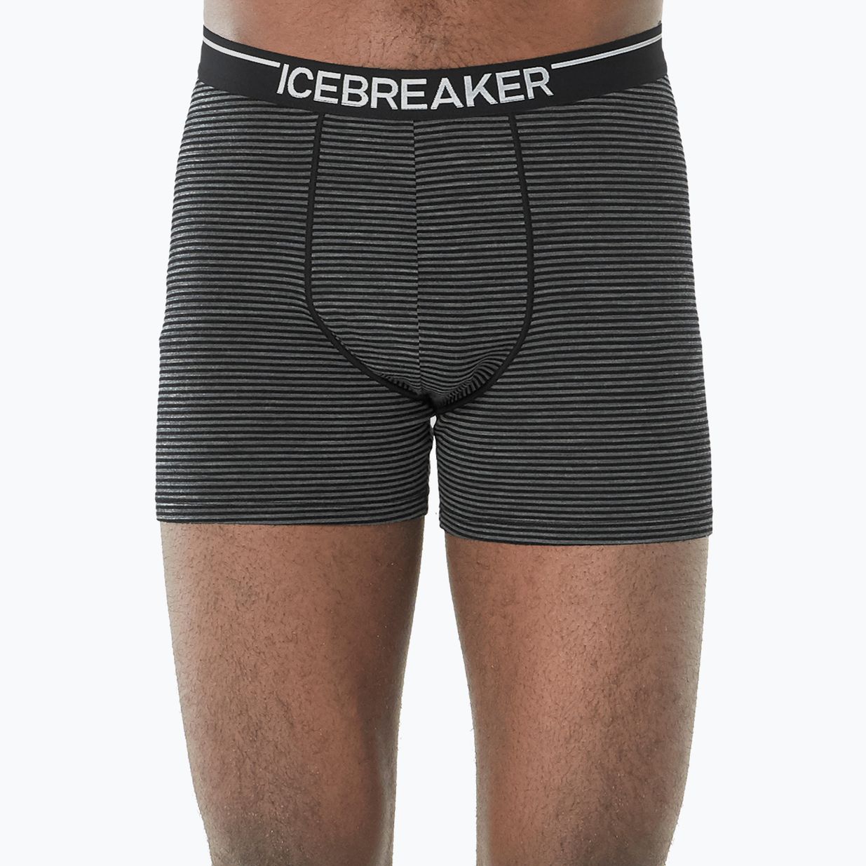 Men's thermal boxer shorts icebreaker Anatomica gritstone hthr 2