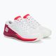 Wilson Rush Pro Ace JR children's tennis shoes white/beet red/diva pink 4