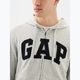 Men's GAP Heritage French Terry Fullzip Logo sweatshirt light heather grey 4