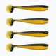 Relax Kingshad 4 Laminated rubber lure 4 pcs black-yellow KS4